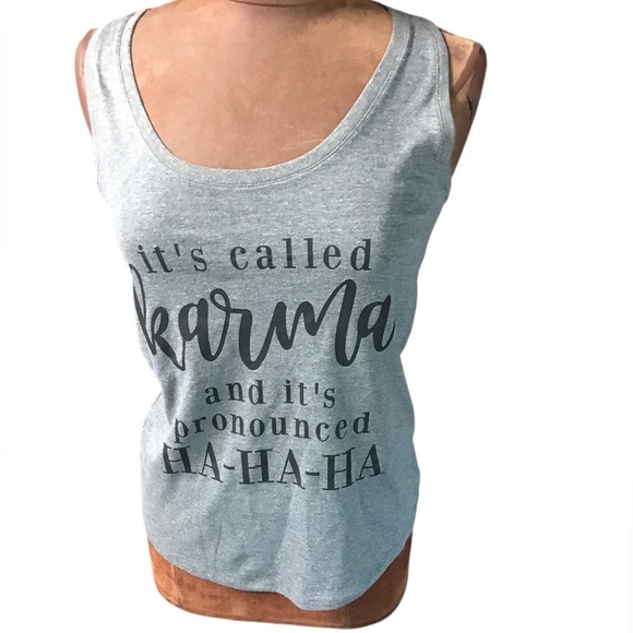 Instant message karma racer back tank - Picture 5 of 6